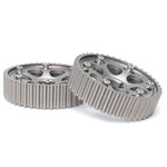 Set of two titanium color Skunk2 Pro-Series adjustable cam gears for 1993-2001 Honda Prelude 2.2L engines.