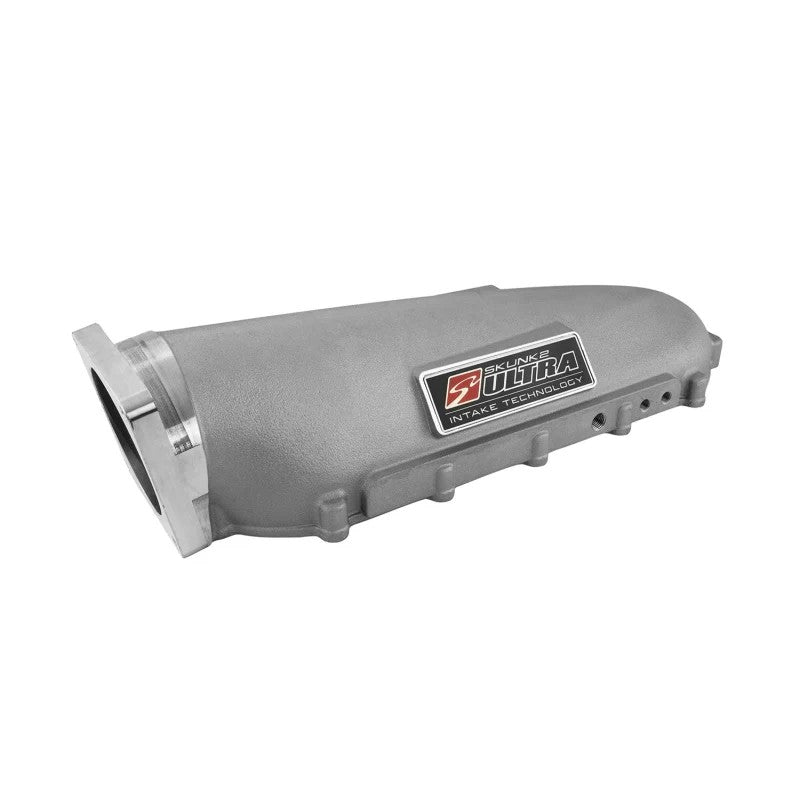 Skunk2 Ultra Race Series cast aluminum side-feed intake plenum for K-Series manifolds with 90mm inlet.