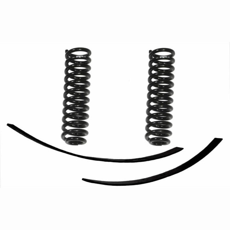 Skyjacker 1.5-2 inch suspension lift kit components with black powder coat finish for Ford F-150 and Bronco 4WD.