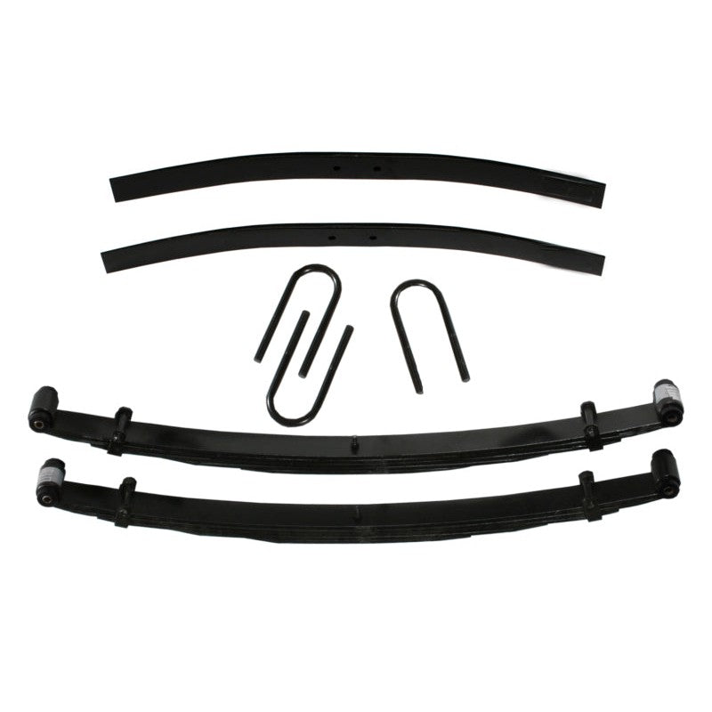 Skyjacker 1-inch add-a-leaf suspension springs with black powder coat finish for Dodge W250 W350 Cummins Diesel.