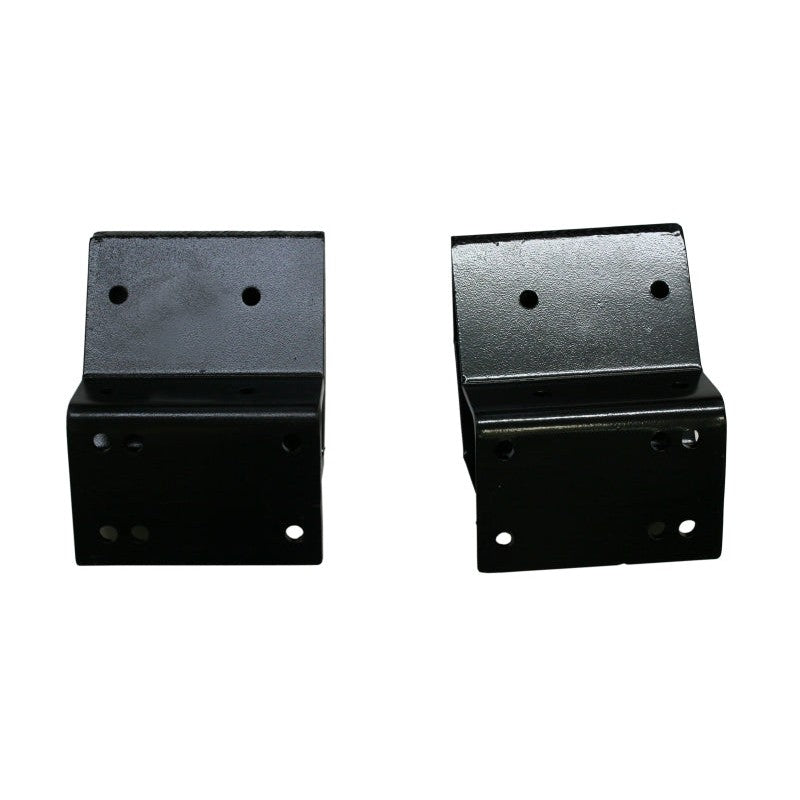 Skyjacker black powder-coated steel radius arm rear mount relocation bracket for classic Ford 4WD trucks.