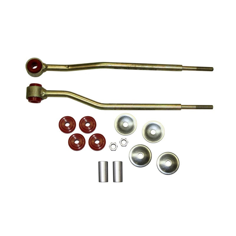 Skyjacker SBE205 extended sway bar end link with black polyurethane bushings for 1977-1979 Ford 4WD trucks.