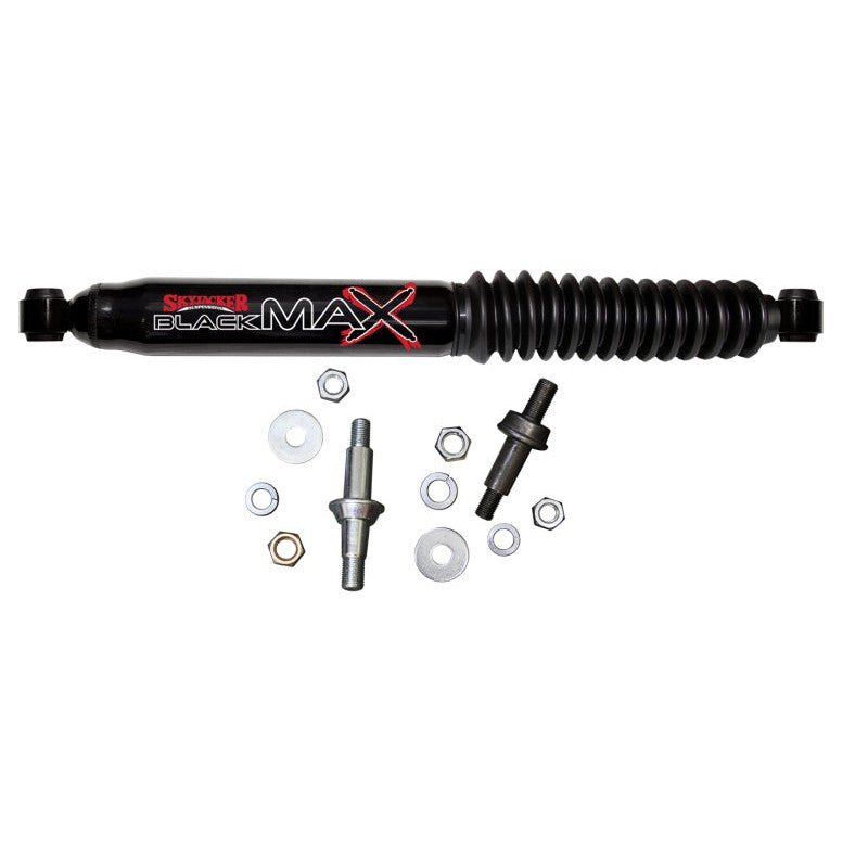 Black Skyjacker 8055 steering stabilizer damper cylinder with mounting hardware