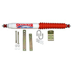 Skyjacker steering stabilizer shock with white finish and black mounting hardware