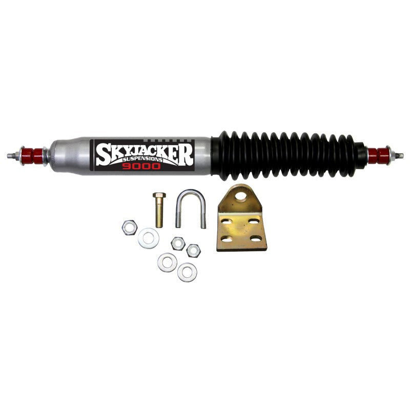 Skyjacker steering stabilizer shock with mounting hardware for 1979-1985 Toyota Pickup and 4Runner.