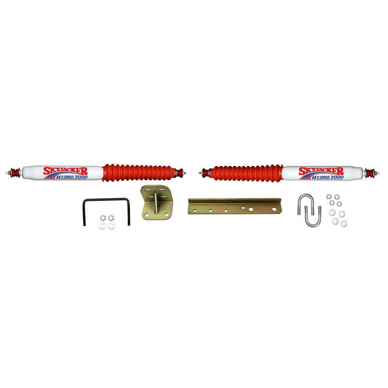 Skyjacker hydraulic steering stabilizer shock with mounting bracket and hardware