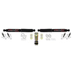 Skyjacker 8220 black steering stabilizer shock absorber with mounting hardware for 1959-1993 4WD trucks.