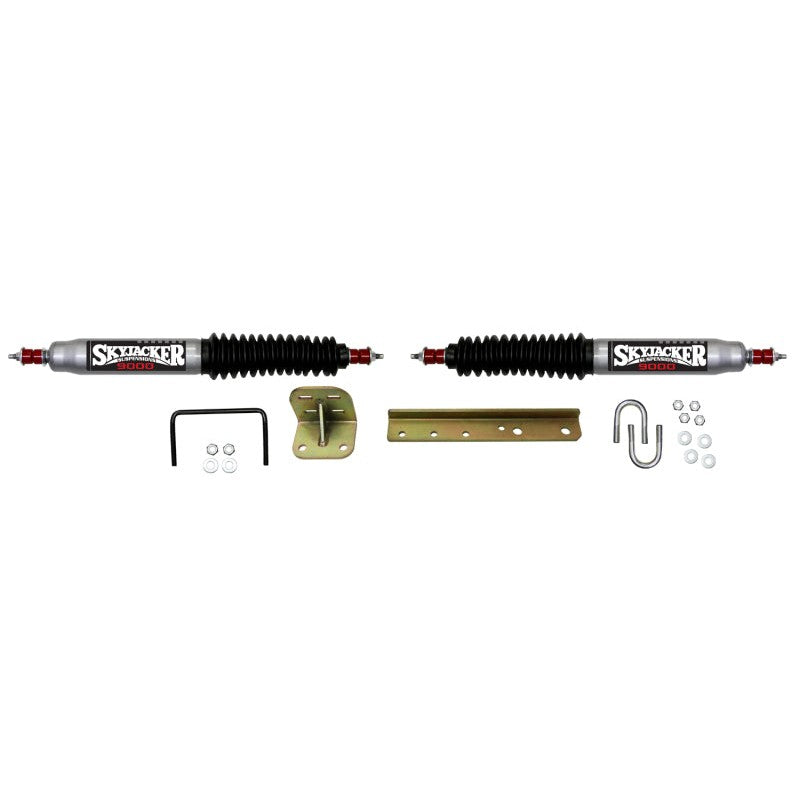 Skyjacker steering stabilizer damper shock and mounting hardware for 1975-1998 Ford F-Series and Bronco.