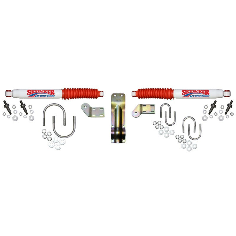 Skyjacker 7218 steering damper shock with mounting hardware for 1998-2002 Dodge Ram 4WD trucks