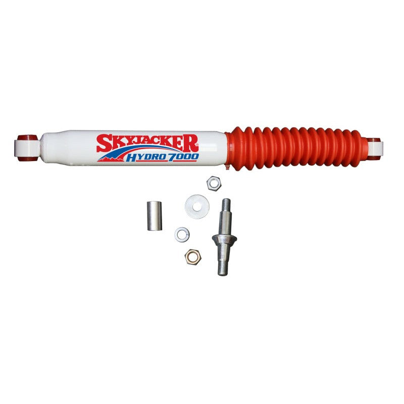 Skyjacker 7202 steering stabilizer cylinder for Chevrolet, GMC, Ford, and Jeep trucks and SUVs.