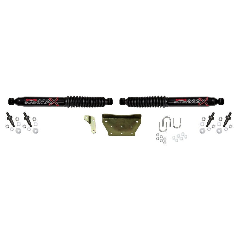 Skyjacker 8299 black steering stabilizer dampening shock with mounting hardware