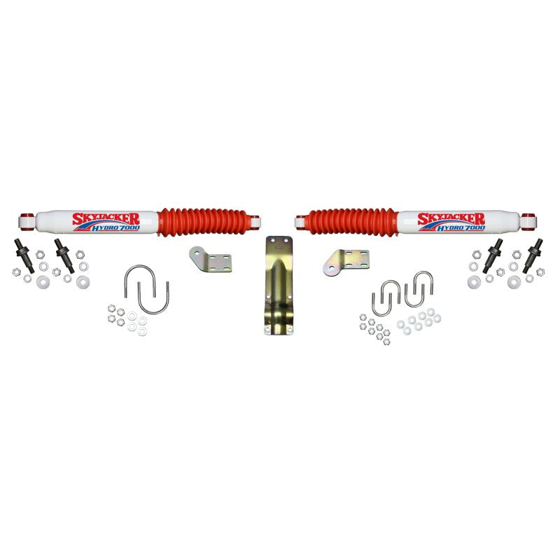 Skyjacker 7254 steering stabilizer cylinder for 2005-2018 Ford F-250 and F-350 Super Duty.