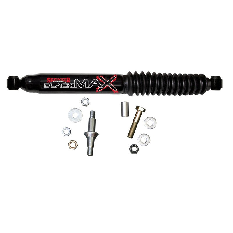 Skyjacker black steering damper shock kit with mounting hardware for 2011-2018 Chevrolet and GMC heavy duty trucks