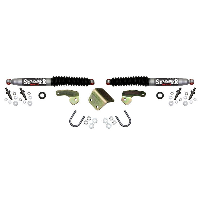 Skyjacker steering stabilizer damper kit for 2011-2018 Chevrolet Silverado and GMC Sierra 2500/3500 HD trucks.