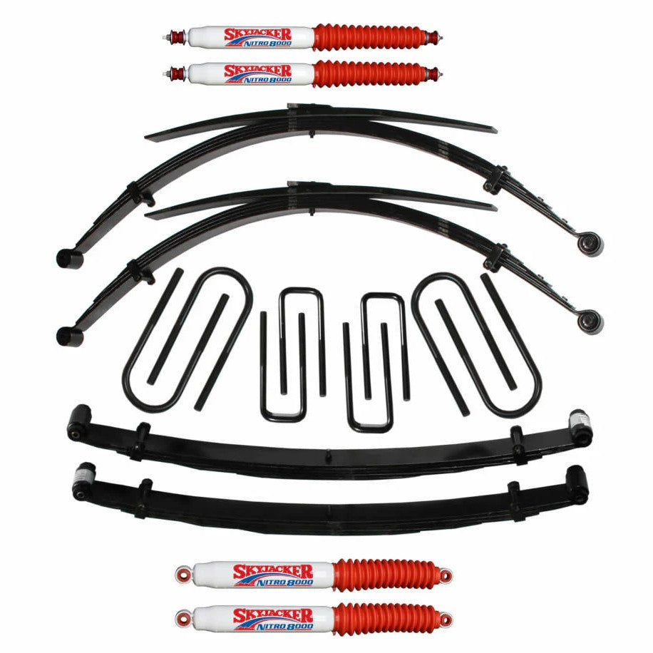 Skyjacker 4-inch Highboy SYSTM suspension lift kit with leaf springs and hardware for 1965-1978 Ford F-250