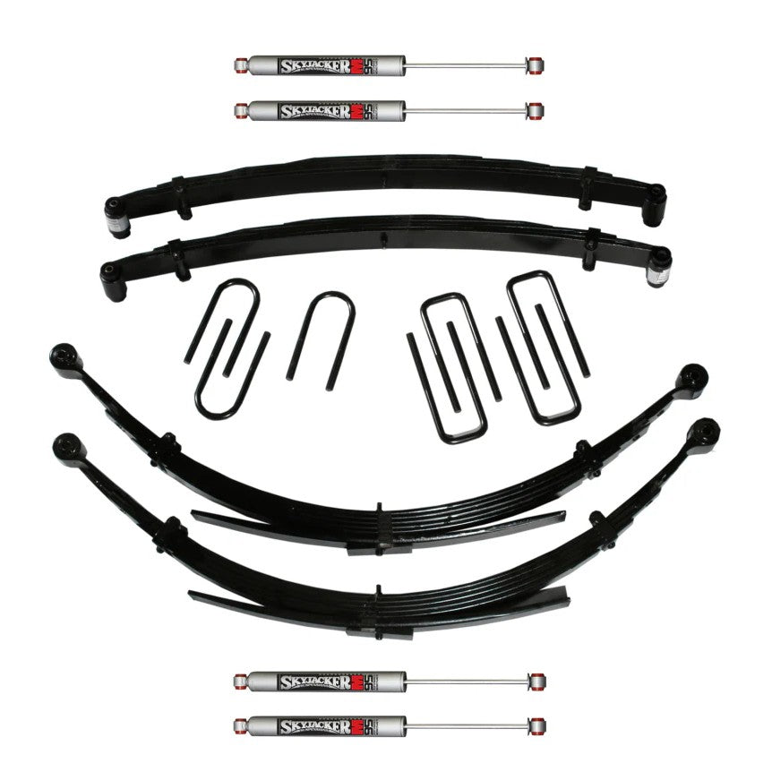 Skyjacker 4-inch suspension lift system with four monotube shocks for 1987-1991 Dodge W250/W350 Cummins.