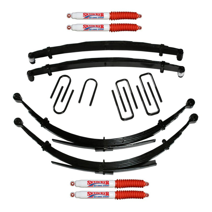 Skyjacker 6-inch suspension lift system with four Hydro shocks and mounting hardware for 1987-1991 Dodge W-series trucks.