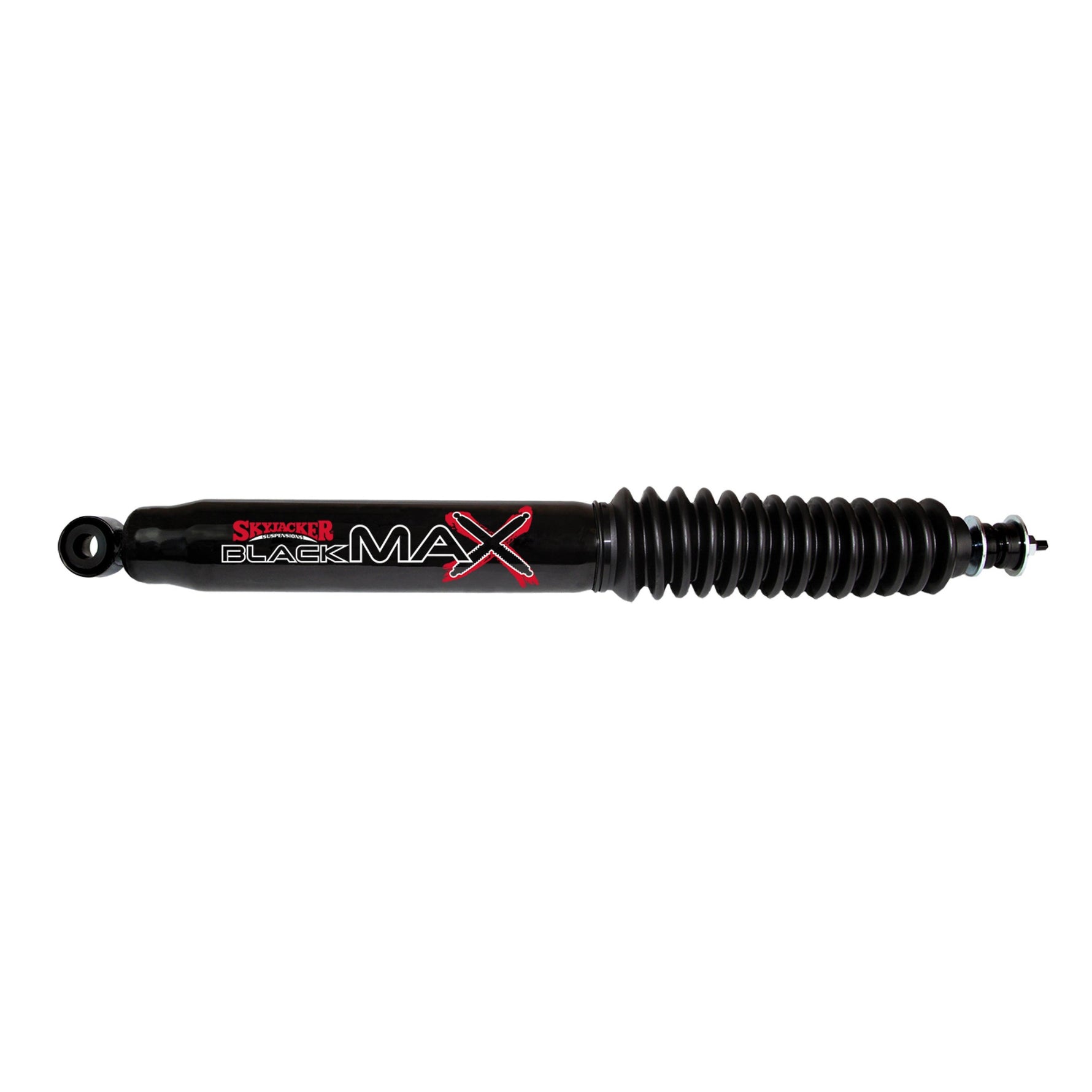 Skyjacker Black Max twin-tube shock absorber with black boot and chrome shaft for 2007-2018 Jeep Wrangler JK