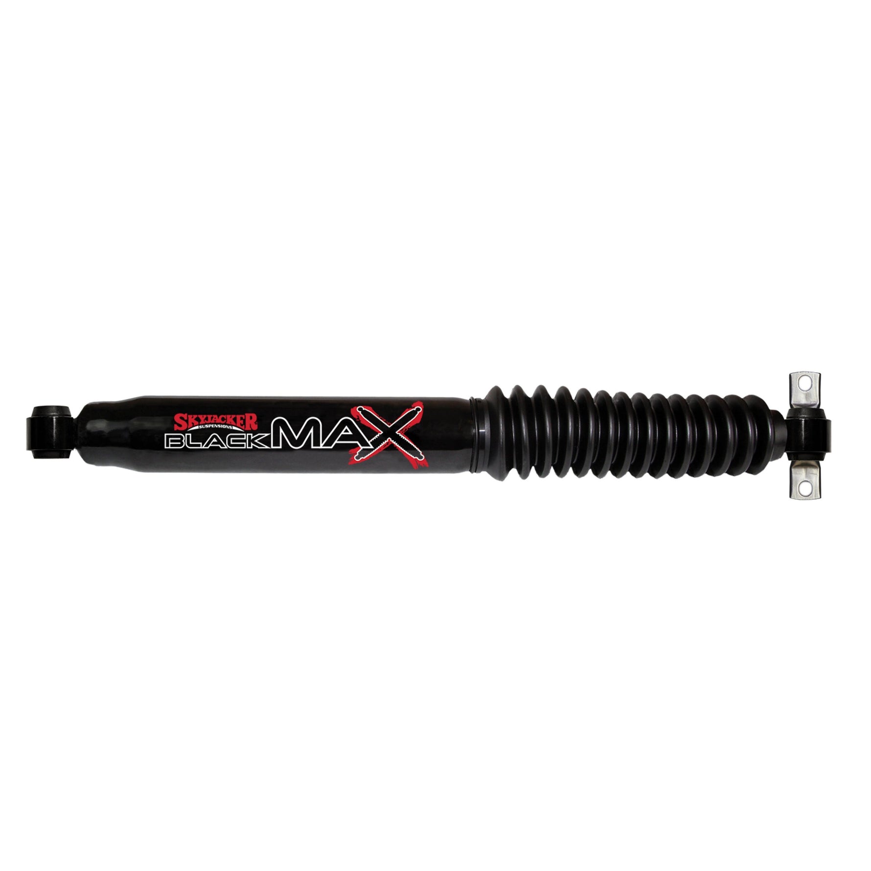 Skyjacker Black Max twin-tube shock absorber with black body and protective boot