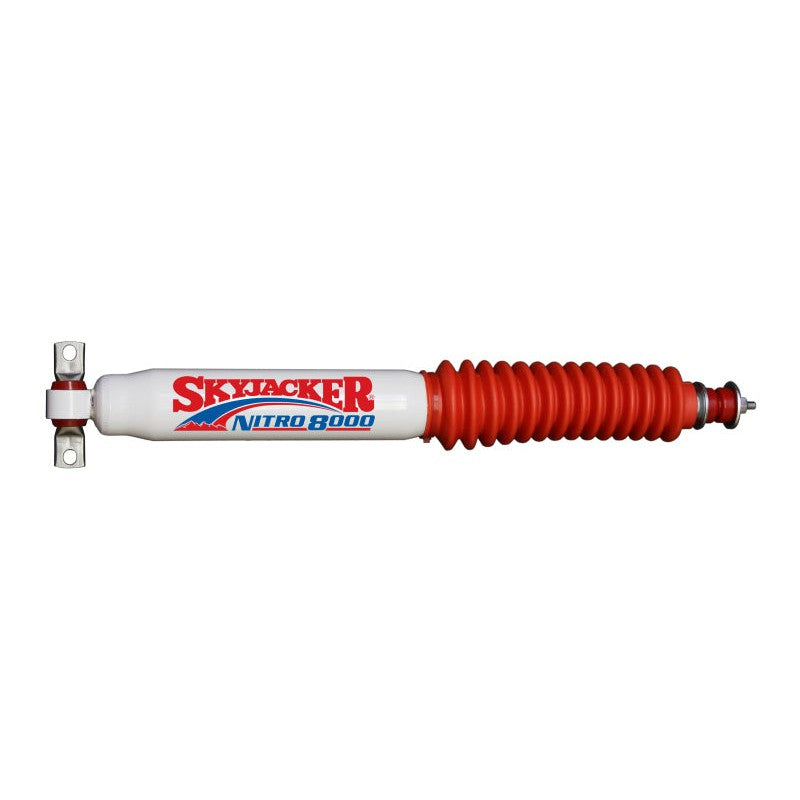 Skyjacker Nitro twin tube shock absorber N8016 with red polyurethane bushings and protective red boot