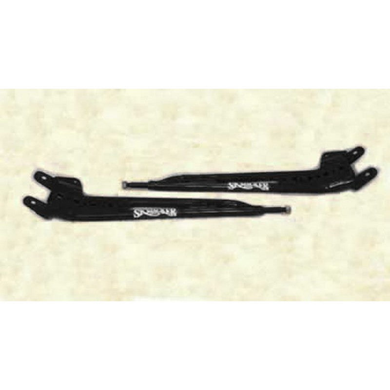Skyjacker RA150 hardened steel tubular radius arms with polyurethane bushings for 1980-1996 Ford F-150 RWD.