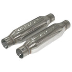 SLP LoudMouth 2.5-inch inlet and outlet stainless bullet-type exhaust resonator