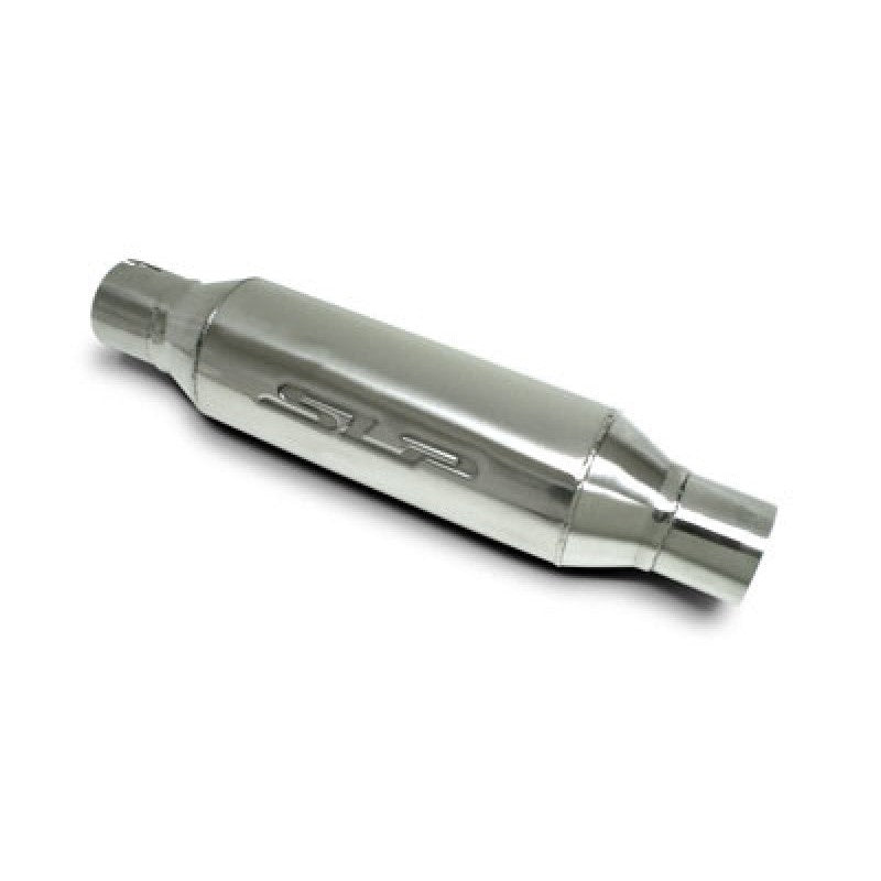 SLP LoudMouth universal bullet-style resonator featuring 2.5-inch inlet and outlet ports.