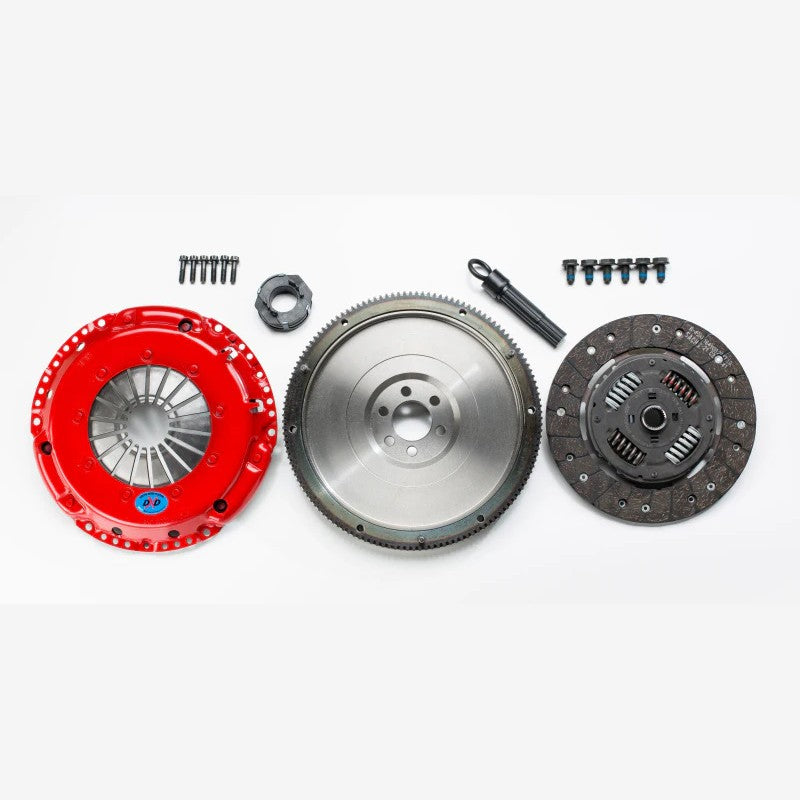 South Bend Stage 2 Daily performance clutch kit with pressure plate, clutch disc, and matched flywheel.