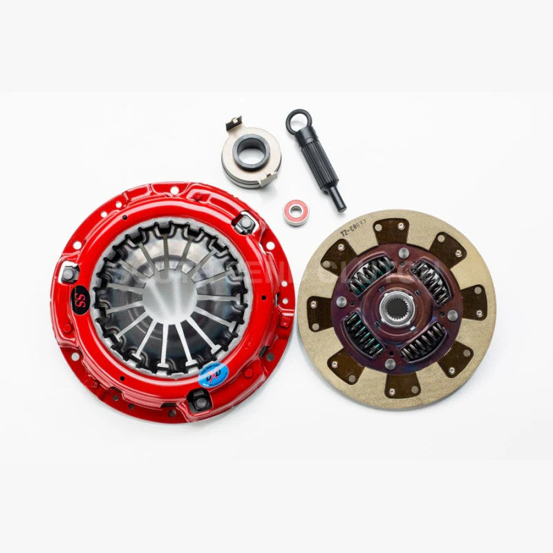 South Bend DXD Racing Stage 3 Endurance clutch kit components including pressure plate and disc for Subaru 2.5L.