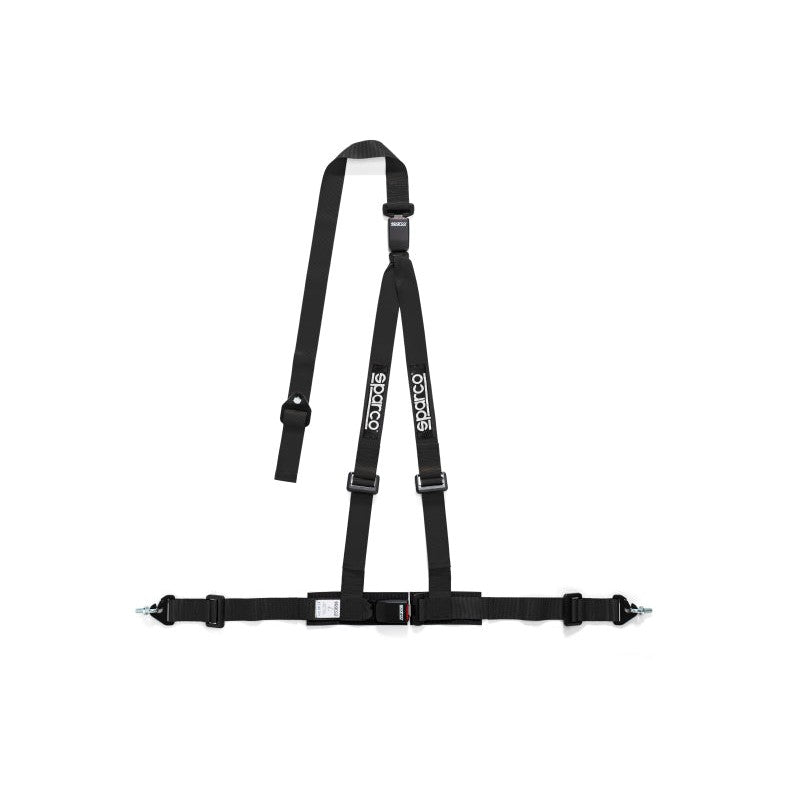 Sparco 2-inch 3-point double release safety belt in black nylon webbing.