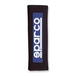 Black Sparco 3-inch racing harness belt pad with white Sparco logo branding.