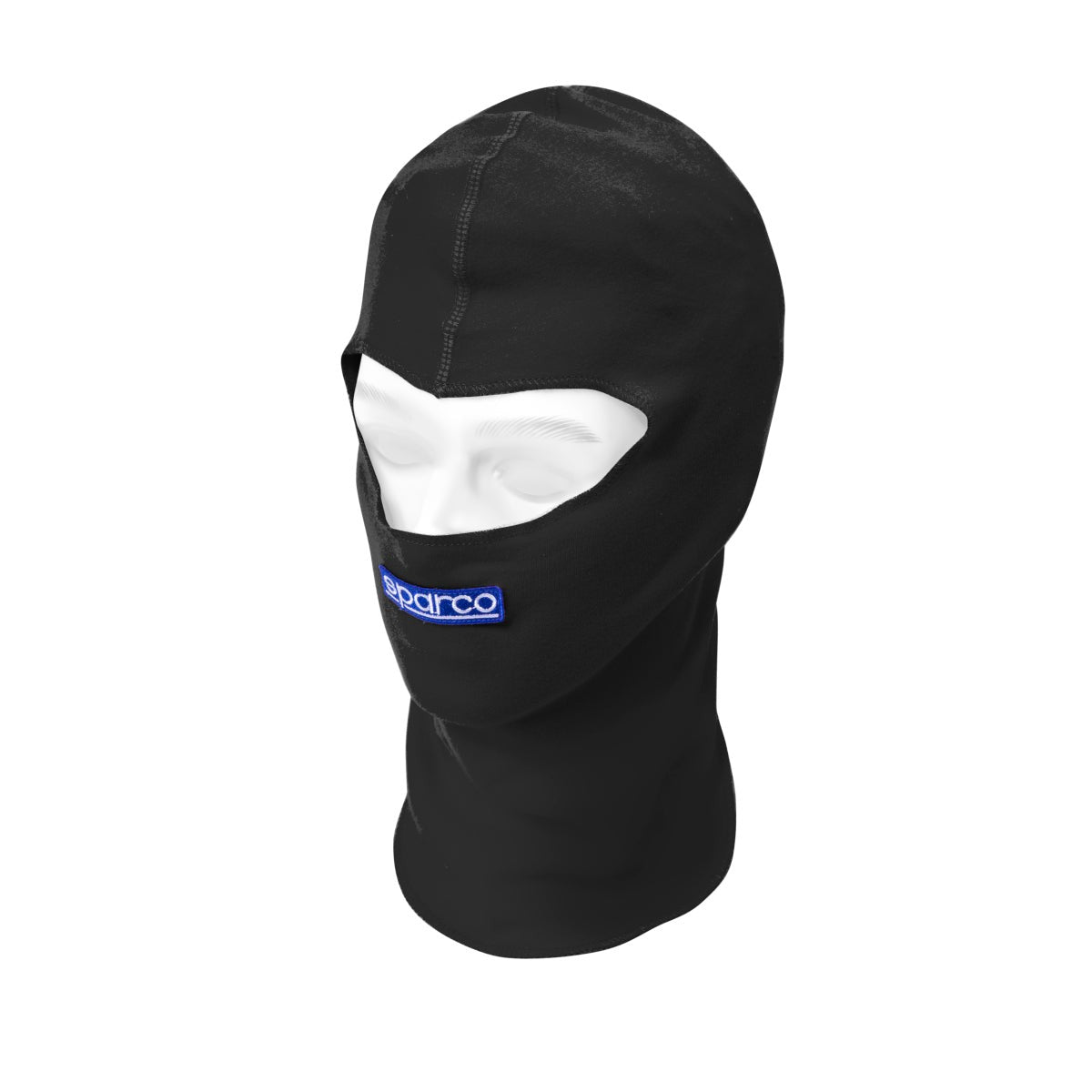 Black Sparco 100 percent cotton open face head hood balaclava