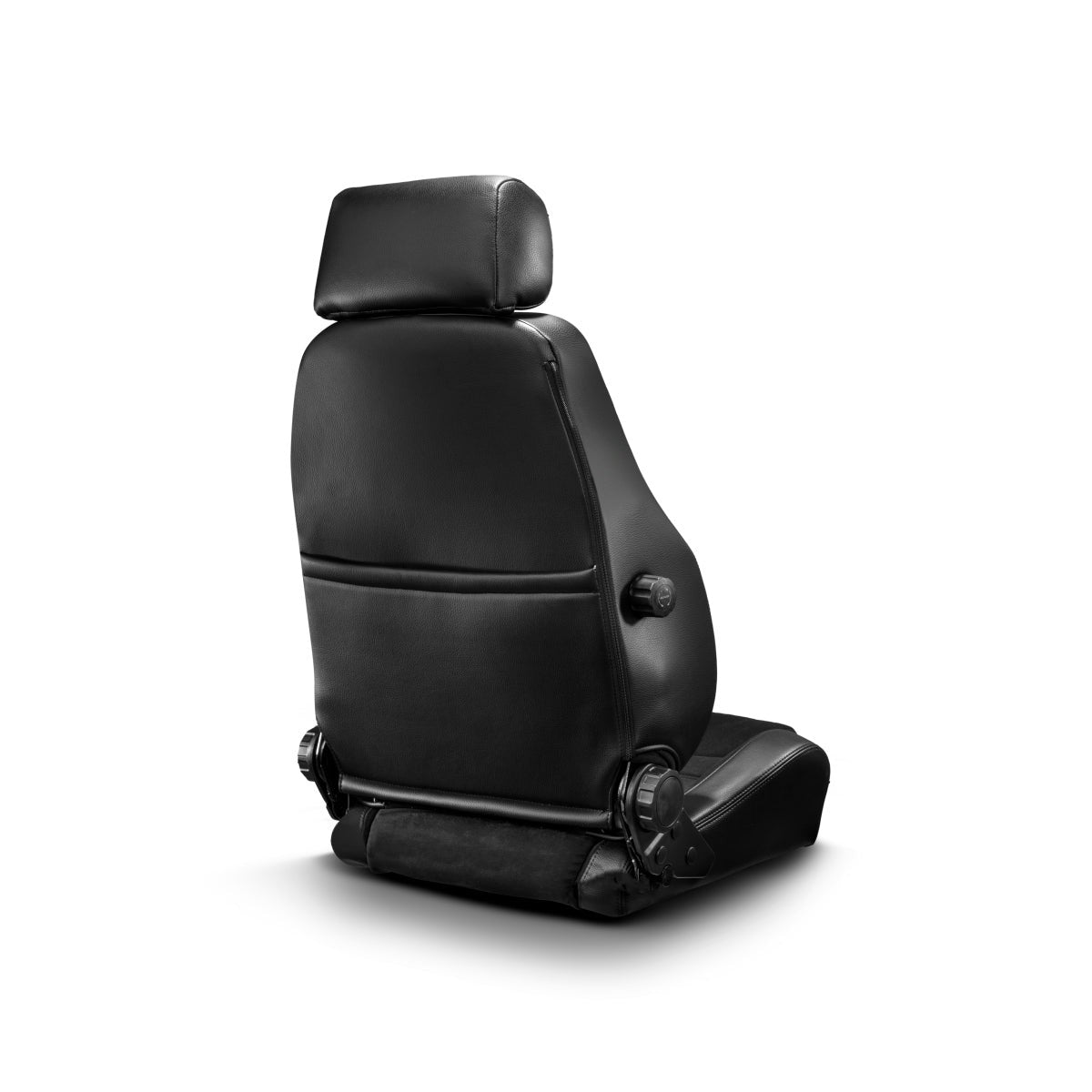 Black Sparco GT reclining performance seat featuring deep side bolsters and integrated headrest.
