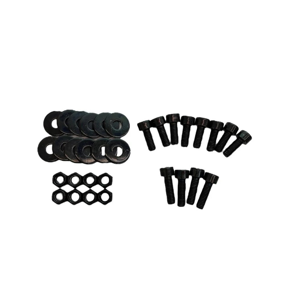 Sparco black zinc plated seat hardware spacer kit for side mount brackets.