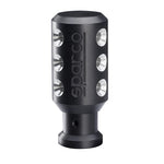 Silver Sparco Piuma aluminum shift knob featuring a signature drilled hole pattern and engraved Sparco branding