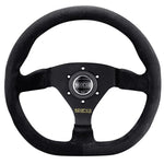 Sparco L360 Ring 330mm D-shape steering wheel with black suede grip and center horn button