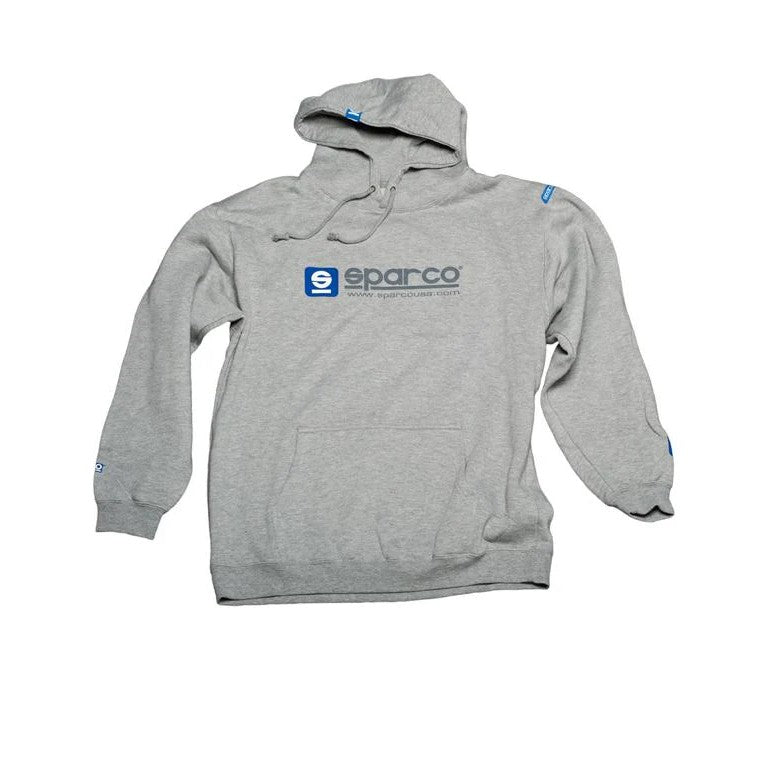 Grey Sparco WWW series hooded sweatshirt with logo