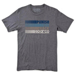 Medium Sparco Punish series graphic T-shirt in gray with screen-printed motorsport design.