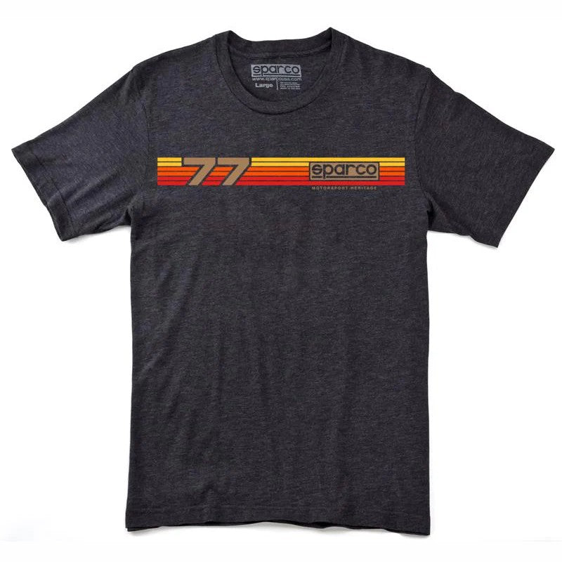 Charcoal Sparco Rally Tri graphic t-shirt in size XL showing the front design.