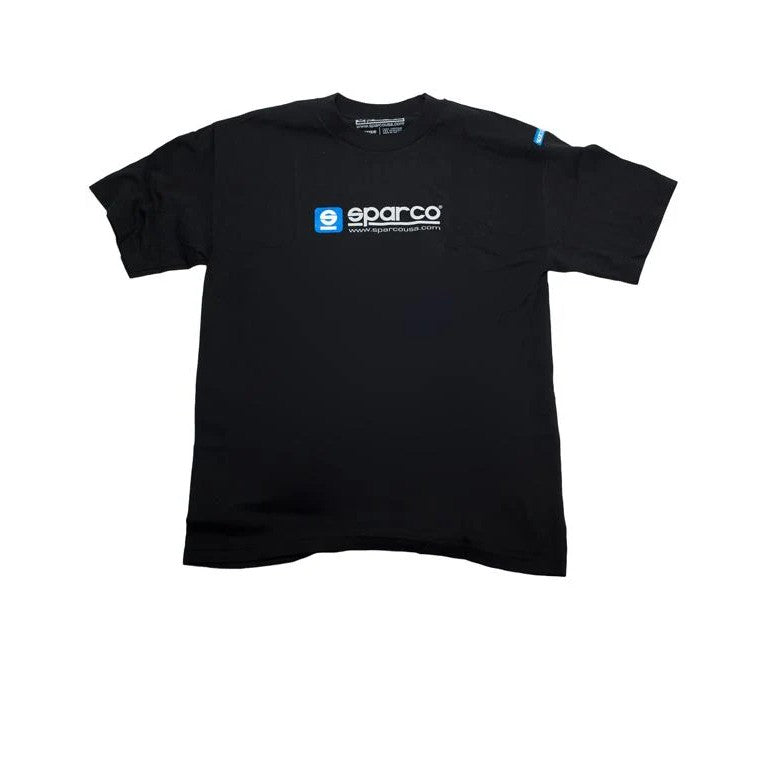 Black Sparco graphic t-shirt featuring the WWW logo design in size medium.