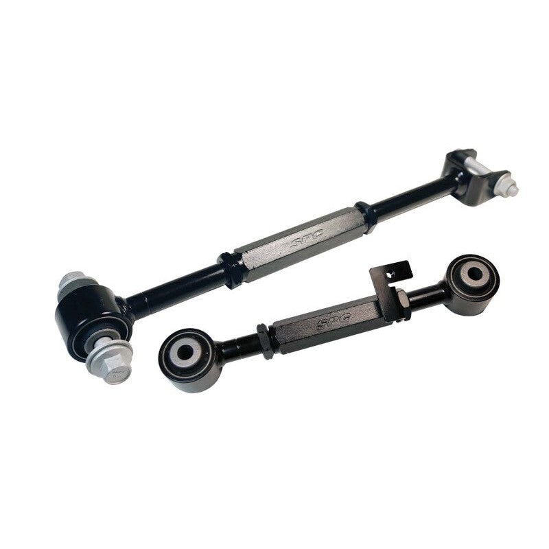 Two-piece SPC Performance adjustable rear control arm kit for 2000-2009 Subaru Legacy and Outback