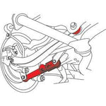 SPC Performance 67665 rear adjustable lower control arm with rubber bushings and turnbuckle for Subaru camber correction