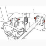 SPC Performance 66037 adjustable camber and caster cam bolt for 2005-2018 Chrysler and Dodge LX platform vehicles.