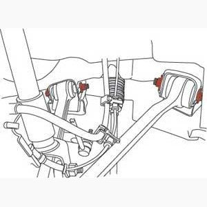 SPC Performance 66037 adjustable camber and caster cam bolt for 2005-2018 Chrysler and Dodge LX platform vehicles.