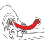 SPC Performance high strength steel rear upper control arm with rubber bushings for 2005-2010 Scion tC.