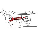 Red polished aluminum SPC Pro Series rear toe adjusters for 1988-2001 Honda and Acura models.