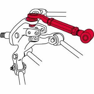 SPC Performance EZ Arm XR 67090 rear adjustable control arm with silver turnbuckle and pre-installed ball joint
