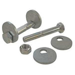 SPC Performance front cam bolt kit including two adjustment bolts and hardware for Nissan Frontier and Xterra control arms.