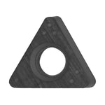 SPC Performance 06506 carbide brake lathe inserts for All Tool 747 showing positive rake and three cutting edges.