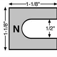 Silver SPC Performance N-style 1/8 inch caster camber shims with 1/2 inch center slots in a bulk 50 pack.